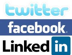 Twitter, Facebook, LinkedIn - logos